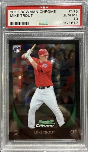 2011 Bowman Chrome Mike Trout ROOKIE #175 PSA 10 GEM MINT - Angels RC - INVEST