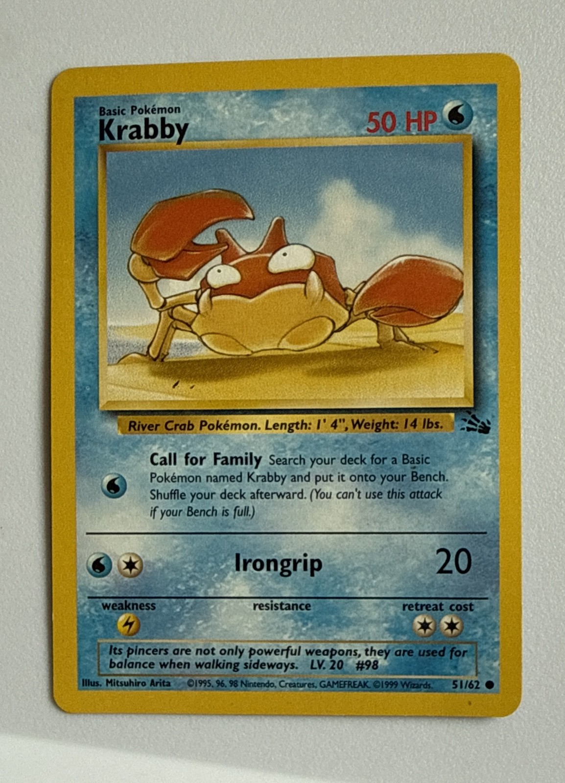 Krabby 51/62 Fossil Regular