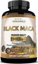 Natural 4-in-1 Organic Black Maca Root, Ashwagandha, Fenugreek, Panax Gi