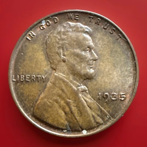 1935-P AU RB Lincoln Wheat Cent ACTUAL COIN FAST SHIPPING 477