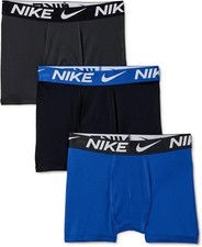 Size Large - Nike Boys' Dri-FIT Essentials Micro Solid 3-Pack Boxer Briefs