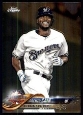 Lorenzo Cain 2018 Topps Chrome Update #HMT86 Brewers MLB READ FREE SHIPPING