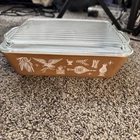 Vtg Pyrex Early American 503  1  1/2 QT Grannycore Casserole Ovenware Dish