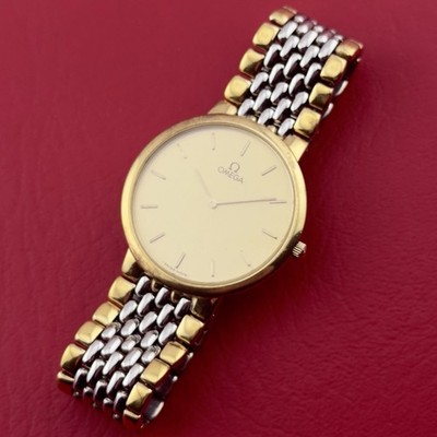 Vintage 1980s Omega De Ville Quartz- Two Tone - Ref 395.0875