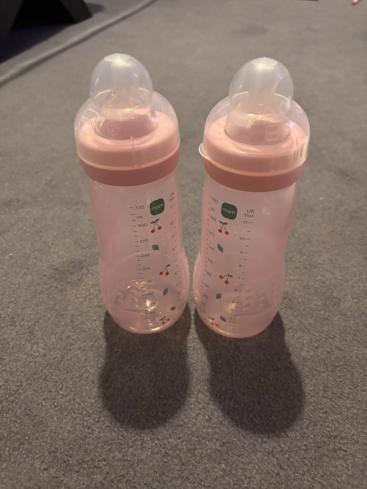 mam 2 bottles 330ml With Teats