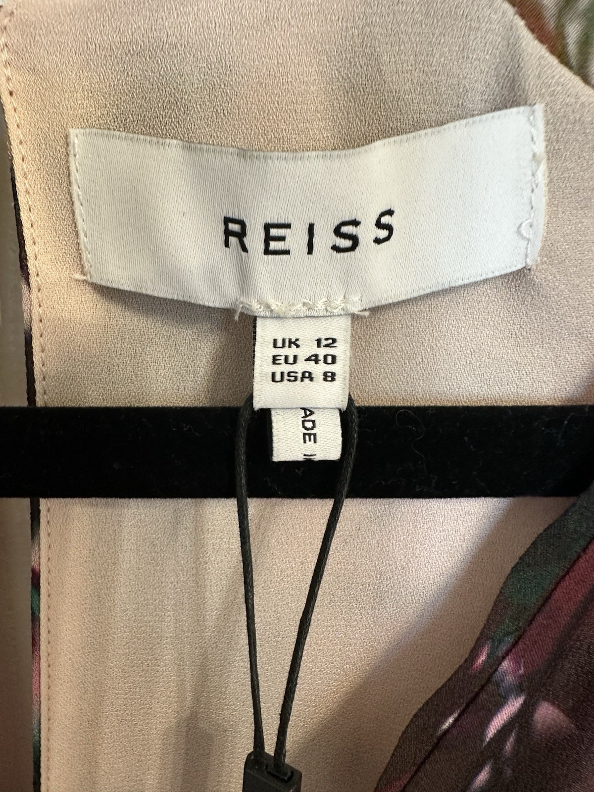 Reiss Josephine Pink Plum Floral Dress W/Pockets Size 8 NWT $320 image 6