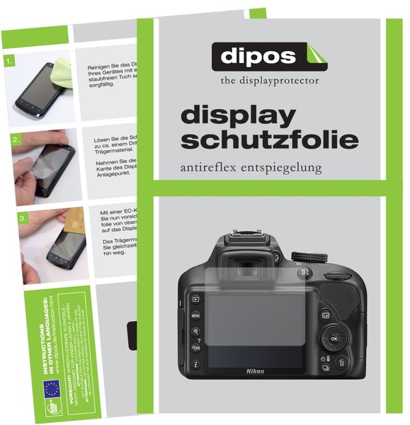 6X Schutzfolie Matt FüR Nikon 3500 Displayschutzfolie Folie Display Schutz Dipos-image