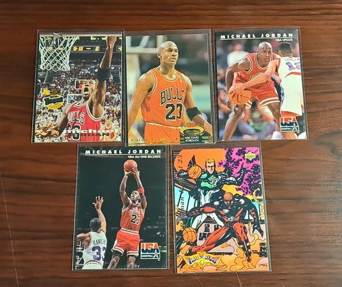 Michael Jordan Basketball Card Lot Of 5 Chicago Bulls HOF Goat EX-NM