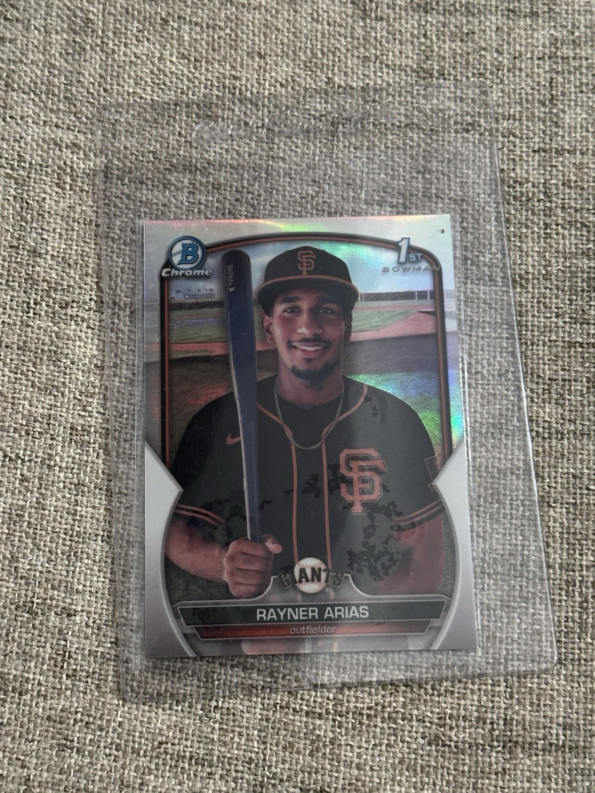 2023 Bowman Chrome 1st Prospects Rayner Arias #BCP-222 Refractor /499 Giants !