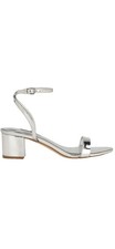 Nine West Women's Allora3 Heeled Sandal, Silver 040, 10M