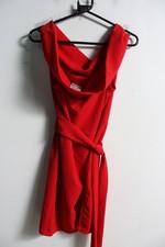 Boohoo Womens Off The Shoulder Wrap Dress - Red - Size 14 NEW (j95)
