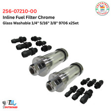 256-07210-00 Inline Fuel Filter Chrome Glass Washable 14 516 38 9706 X2set 256-07210-00 Inline Fuel Filter Chrome Glass Washable 14 516 38 9706 X2set