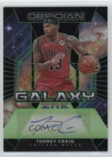 2023-24 Panini Obsidian Galaxy Ink Electric Etch Green /25 Torrey Craig Auto
