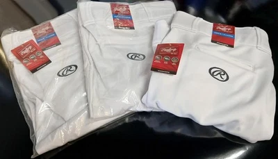 NWT Rawlings WHITE Adult Men XL - KNICKERS Baseball Pants Moisture Managem