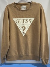 GUESS U.S.A. Triangle Brown Crewneck Sweatshirt Men's Size Medium Pullover