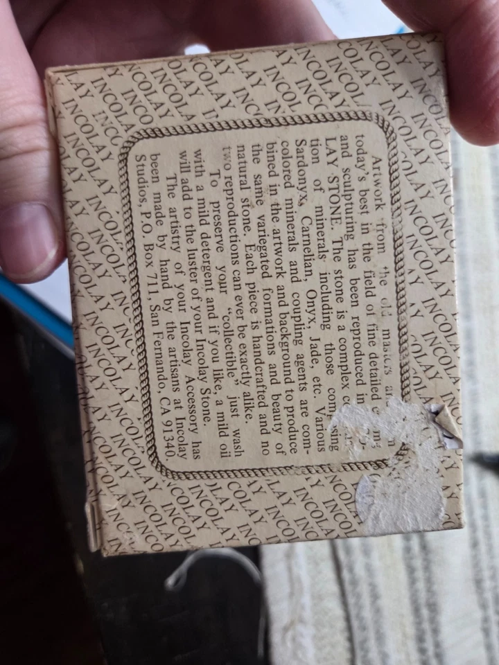 De colección Genuino Incolay Piedra Cinturón Hebilla Unicornio Par Hecho a Mano EE. UU. Años 80 Foto 4 de 4