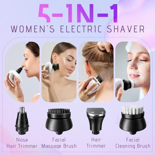 Electric Razors for Women, 5 in 1 Electric Shaver for Women, Cordless Painless - Picture 6 of 8