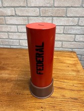 Vintage Federal Cartridge Co. Shotgun Sheel Steel Coin Bank 12.5" Tall