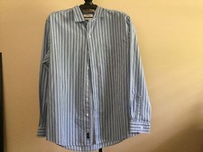Men's VanHeusen Blue Striped Long Sleeve Dress Shirt L/G 16-16-1/2
