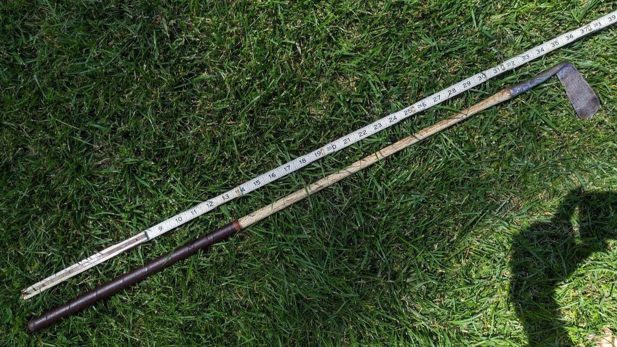 Ancien Putter De Golf Spalding Bros. Dundee 35 - Manche En Bois - Fer - Vintage