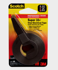 Scotch SUPER 33 Black ELECTRICAL TAPE Professional 3/4" W x 450" L 10414