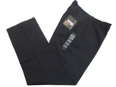 Perry Ellis Portfolio Premium Twill Black No Iron Pants Comfort Waist 36X34 NWT