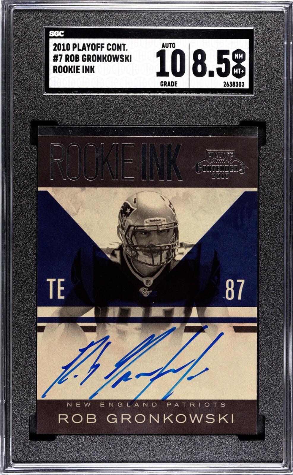 Rob Gronkowski Playoff Contenders Rookie Ink #7 Base