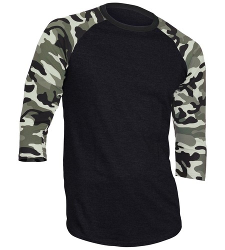 Dream USA Men's Casual 3/4 Sleeve Baseball Tshirt Raglan Jersey Shirt - Picture 41 of 66