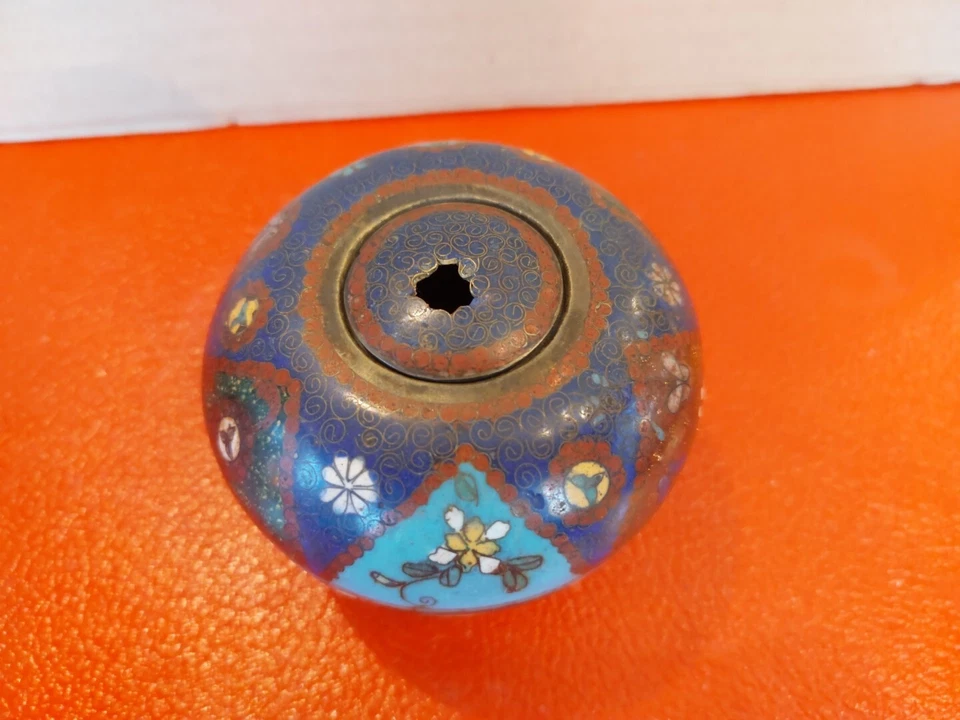 Boite émail Cloisonné ancienne Asie Chine - Photo 2/4