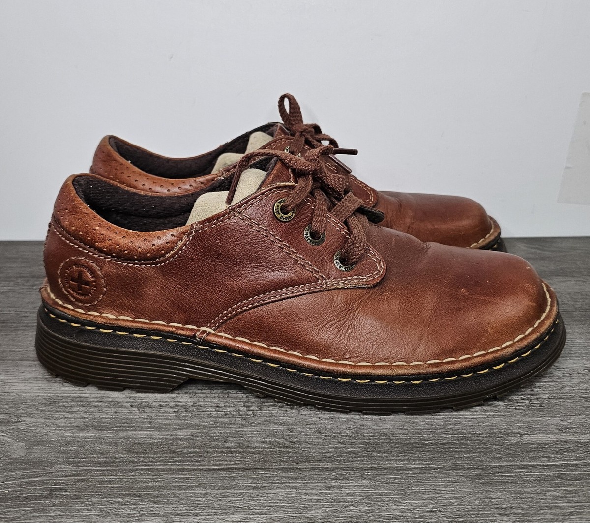 Dr Martens Mason Brown Leather Lace Up Casual Oxford Shoes  display picture 1