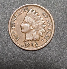 1892  Indian Head Cent VF H129