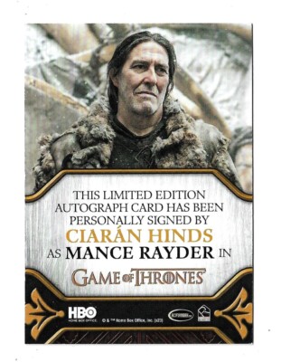 Game of Thrones Art & Images Legacy Autograph Ciaran Hinds as 