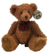 Russ Berrie Harrison Teddy Plush Bears From The Past 24008 Tag/ Burgundy Bow