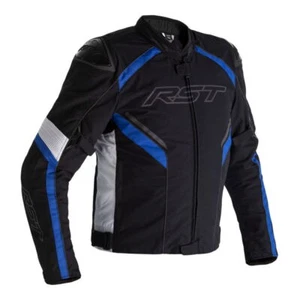 RST Sabre Airbag Ce Textile Motorcycle Jacket Black White Blue