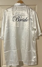 Bridal White Robe Size M Perfect For Getting Ready Pictures