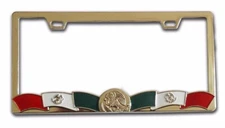 MEXICO Medallion License Plate Frame - Chromed Metal