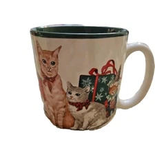 Christmas Cats Creative Concepts Mug 1990 Cats and Angel 11oz By S.W Liu Cup C5