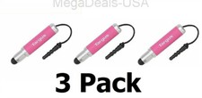 3 Pack of Pink Mini Stylus for Smartphones iPad iPhone iPod - C4 