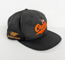 Vintage Baltimore Orioles Hat Miller Draft HTS Sewn Script Spellout MLB 90s