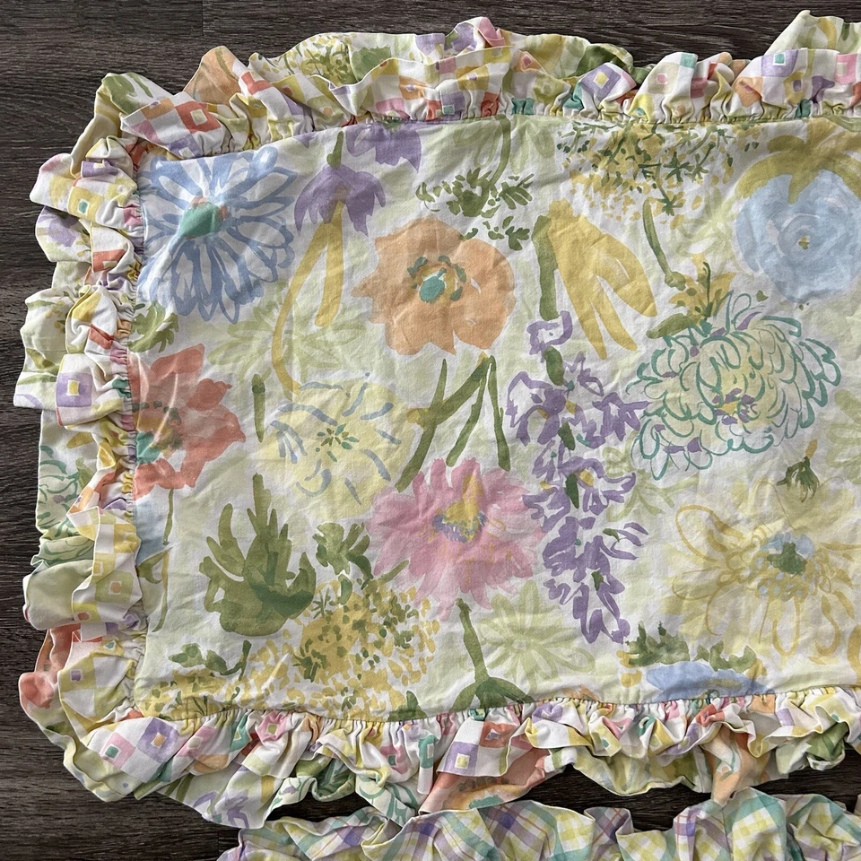 Juego de 2 fundas con volantes Legacy A Ryan Company - King Floral - Cuadros estándar a cuadros Foto 4 de 4