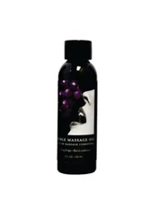 Earthly Body Edible Massage Oil 2 fluid ounces Grape Flavor, New