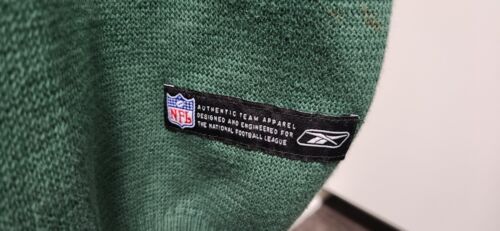 VTG Reebok Team Apparel New York Jets NFL Sweater Vest Pullover 2XL Green - Picture 11 of 11