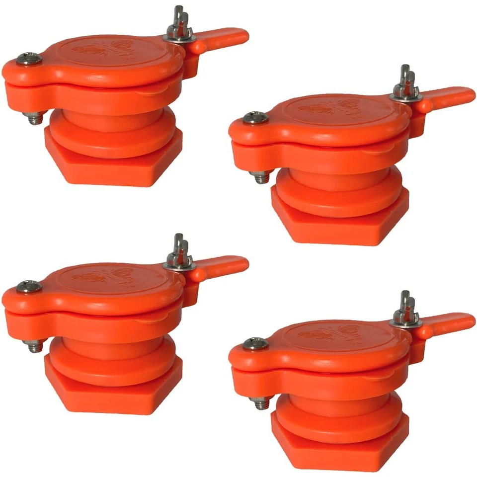 MAYBEE 4Pack Honey Gate Valve for Extractor Durable Nylon Honey Extractor TapBeekeeping