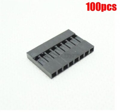 100Pcs 2.54MM 8P 1X8P Dupont Plastic Shell Pin Head New Ic tg