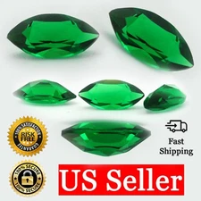 Loose Marquise Cut Emerald CZ Stone Single Green Cubic Zirconia May Birthstone