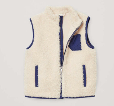 Cos Current Season 2020 Teddy Zip Up Gilet Vest Coat Jacket 4-6 