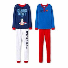 Superman Man of Steel, Clark Kent Boy's 4-Piece Pajama Set