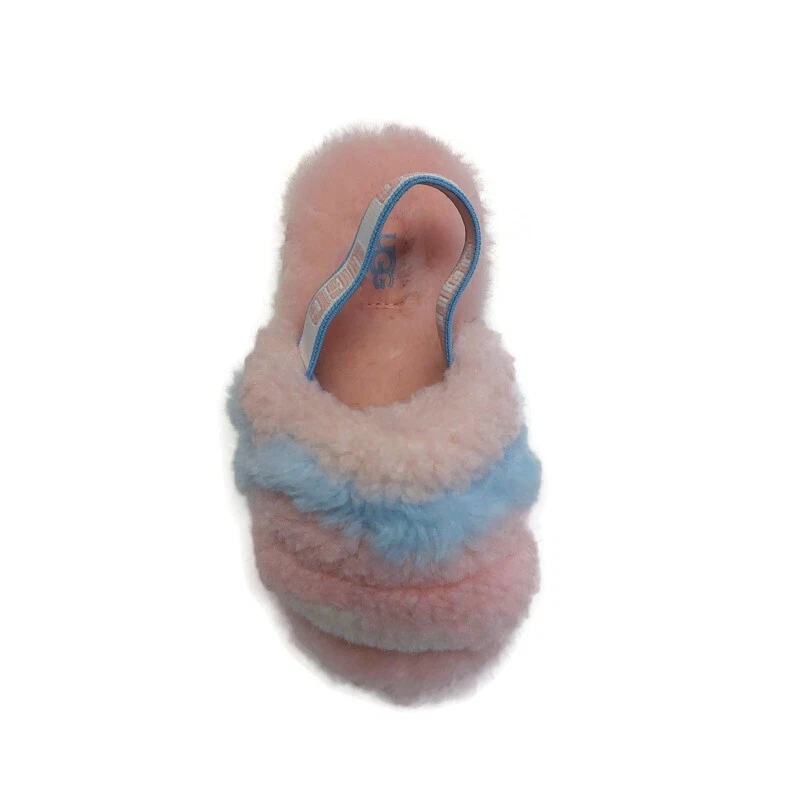 Zapatillas UGG Fluff Yea Slide Pride-Stripes Talla 9 Niño Edades 4-5 Pastel 1120115T Foto 2 de 4