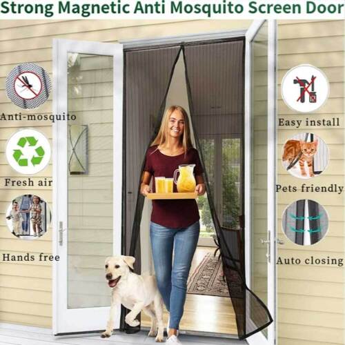 Mosquito Door Net Mesh Screen Bug Pet Patio Hands Free Magnetic Magic Closer - Picture 5 of 19