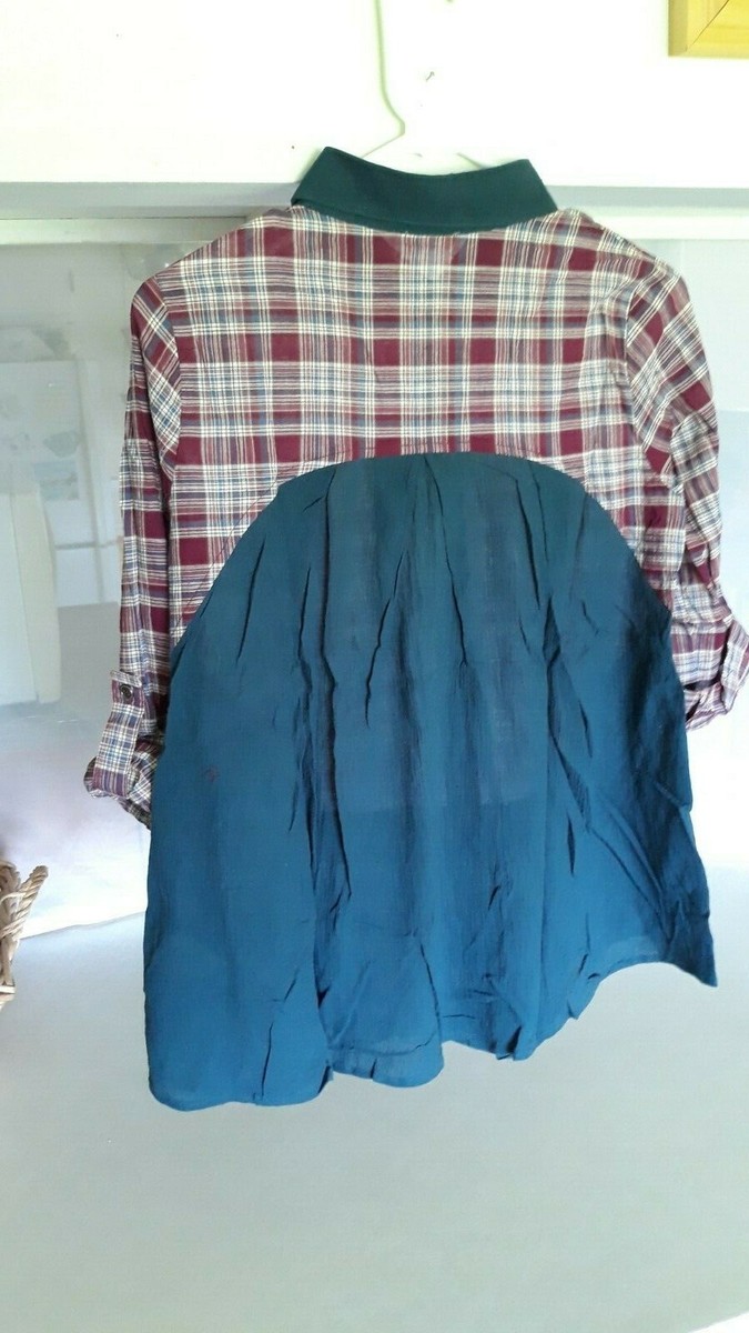Chemise Thermique Manches Longues Hem And Thread - Motif Camo Et Damier Rouge/blanc - Taille M - Neuf Sans étiquettes